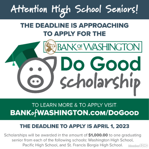 Do Good Scholarship for High School Seniors - deadline approaching!